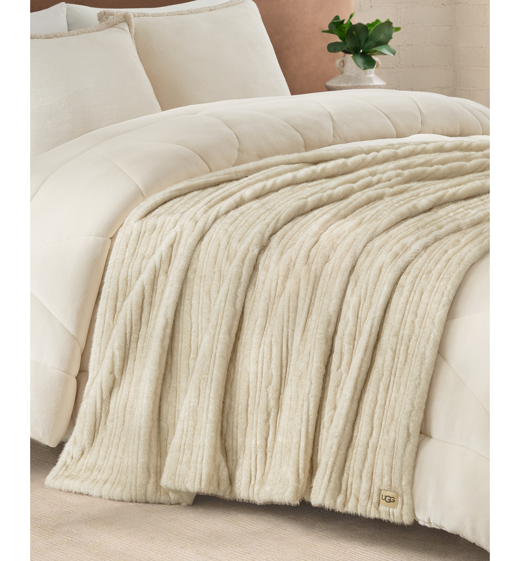UGG® Jennis Throw, 50" x 70" - Mustard Seed