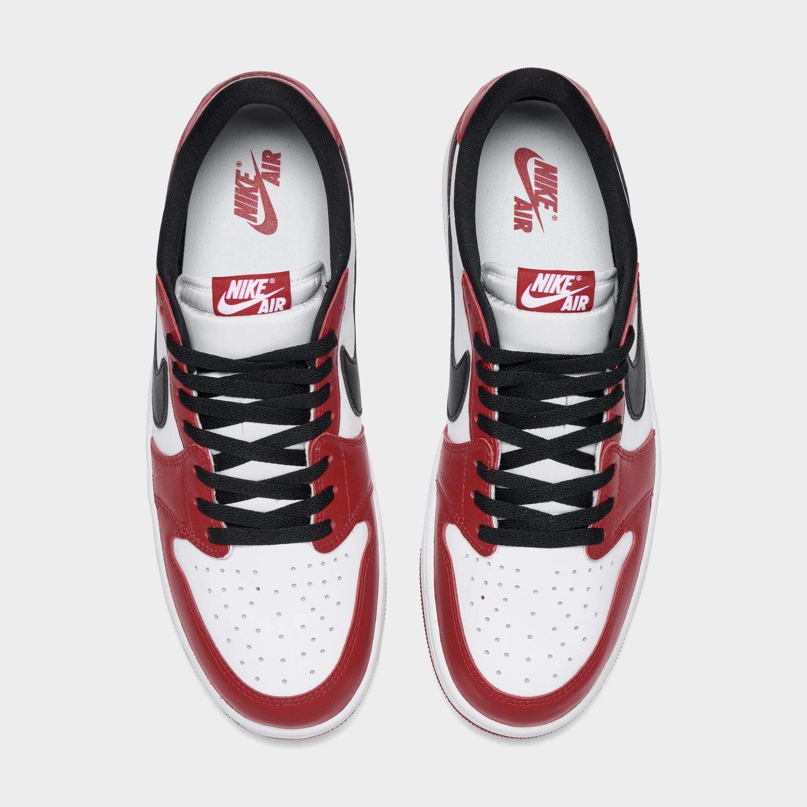 Men's Air Jordan Retro 1 Low OG Casual Shoes - Varsity Red/Black/Summit White - view 5
