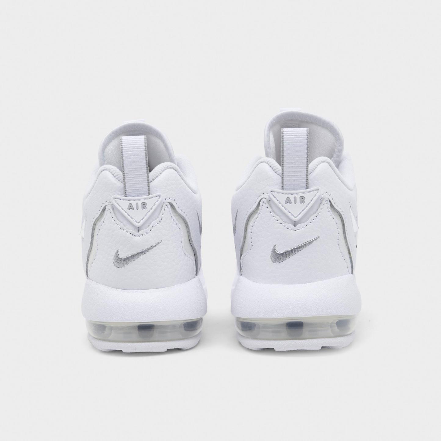 Little Kids' Nithtke Air DT Max ‘96 Low Casual Shoes - White/Metallic Silver/White/Light Smoke Grey - Back view