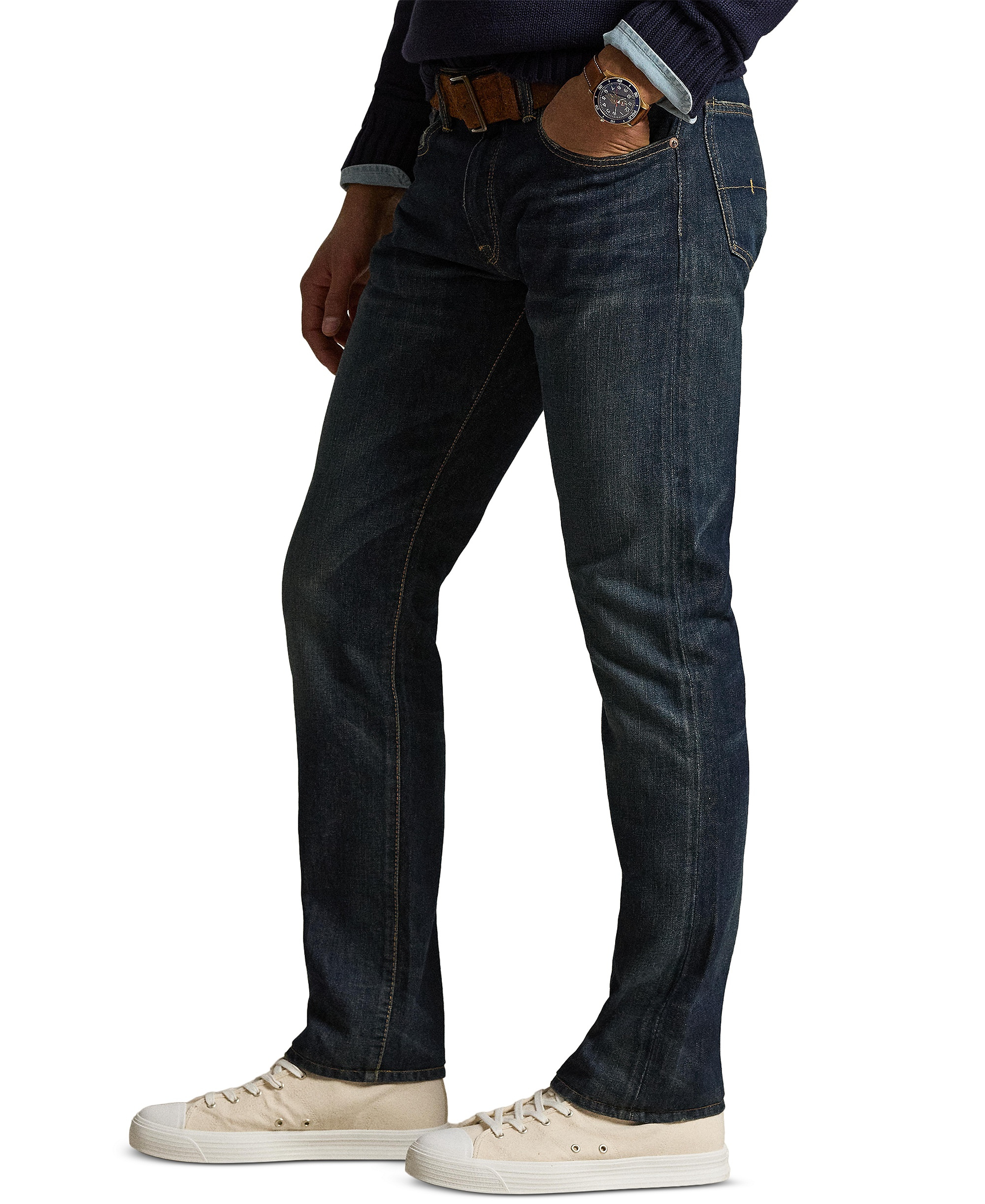 Polo Ralph Lauren Men's Hampton Relaxed Straight Jeans - Lightweight Morris Blue