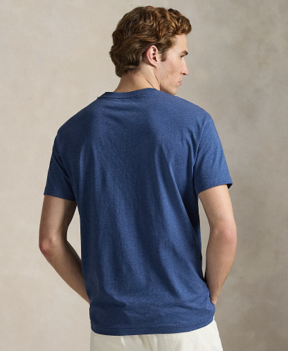 Polo Ralph Lauren Men's Classic-Fit Crewneck Pocket T-Shirt - Derby Blue Heather
