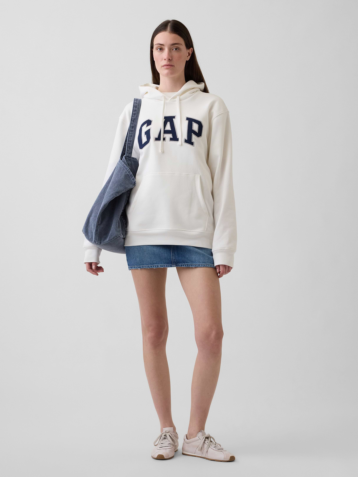 Adult VintageSoft Arch Logo Hoodie - Off white