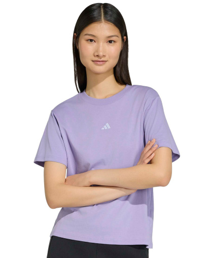 adidas Women's Short-Sleeve Cotton Crewneck Logo T-Shirt - Magic Lilac/white