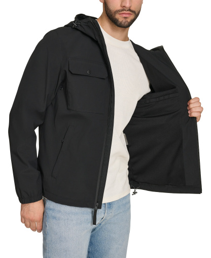 Levi's Men's Hooded Rain Jacket - Black