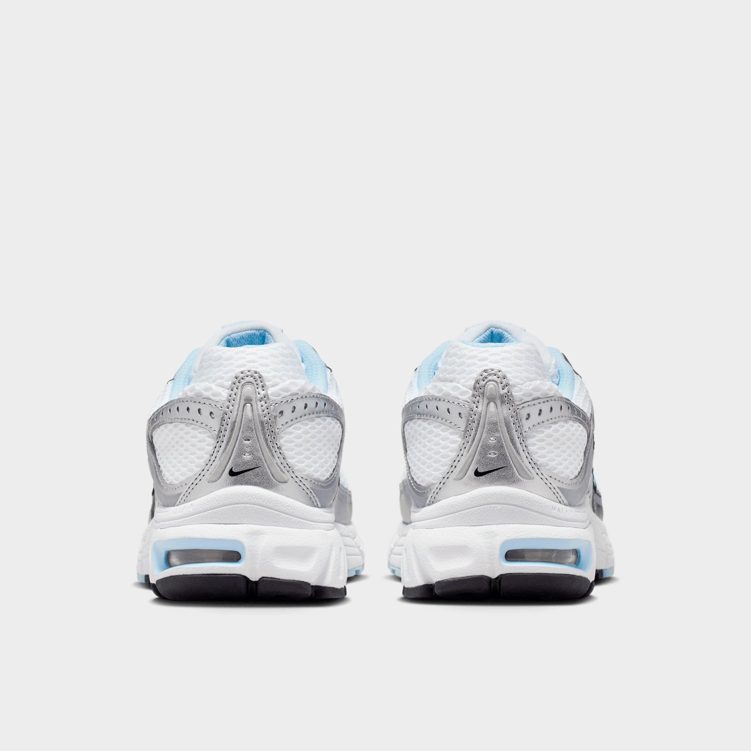 Women's Nithtke Air Max Moto 2K Casual Shoes - Part 2 - White/Metallic Silver/Black/Hydrogen Blue - Back view