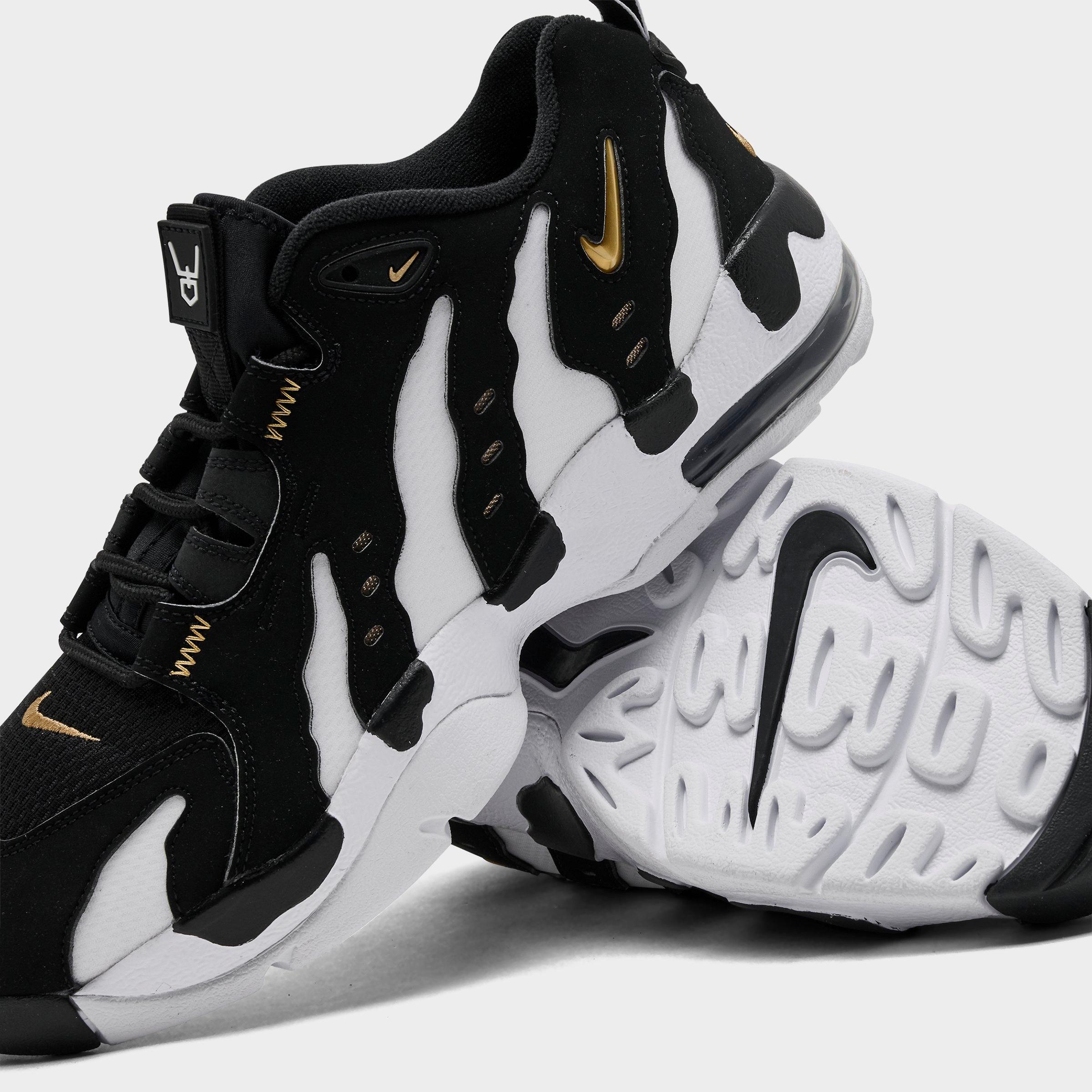 Men's Nithtke Air DT Max '96 Low Casual Shoes - Black/White/Metallic Gold - Detail shot