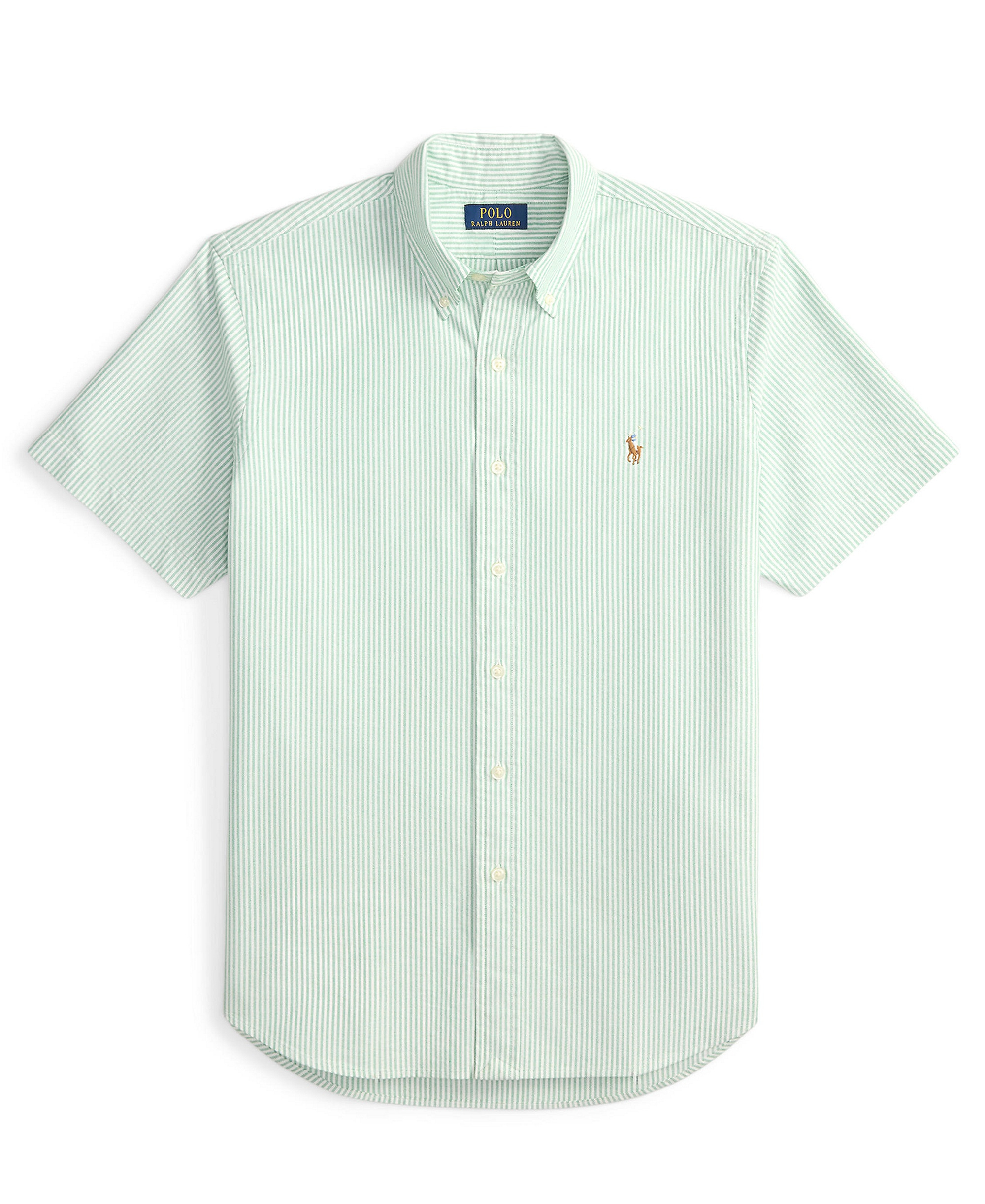 Polo Ralph Lauren Men's Classic-Fit Short-Sleeve Oxford Shirt - Cruise Green/White
