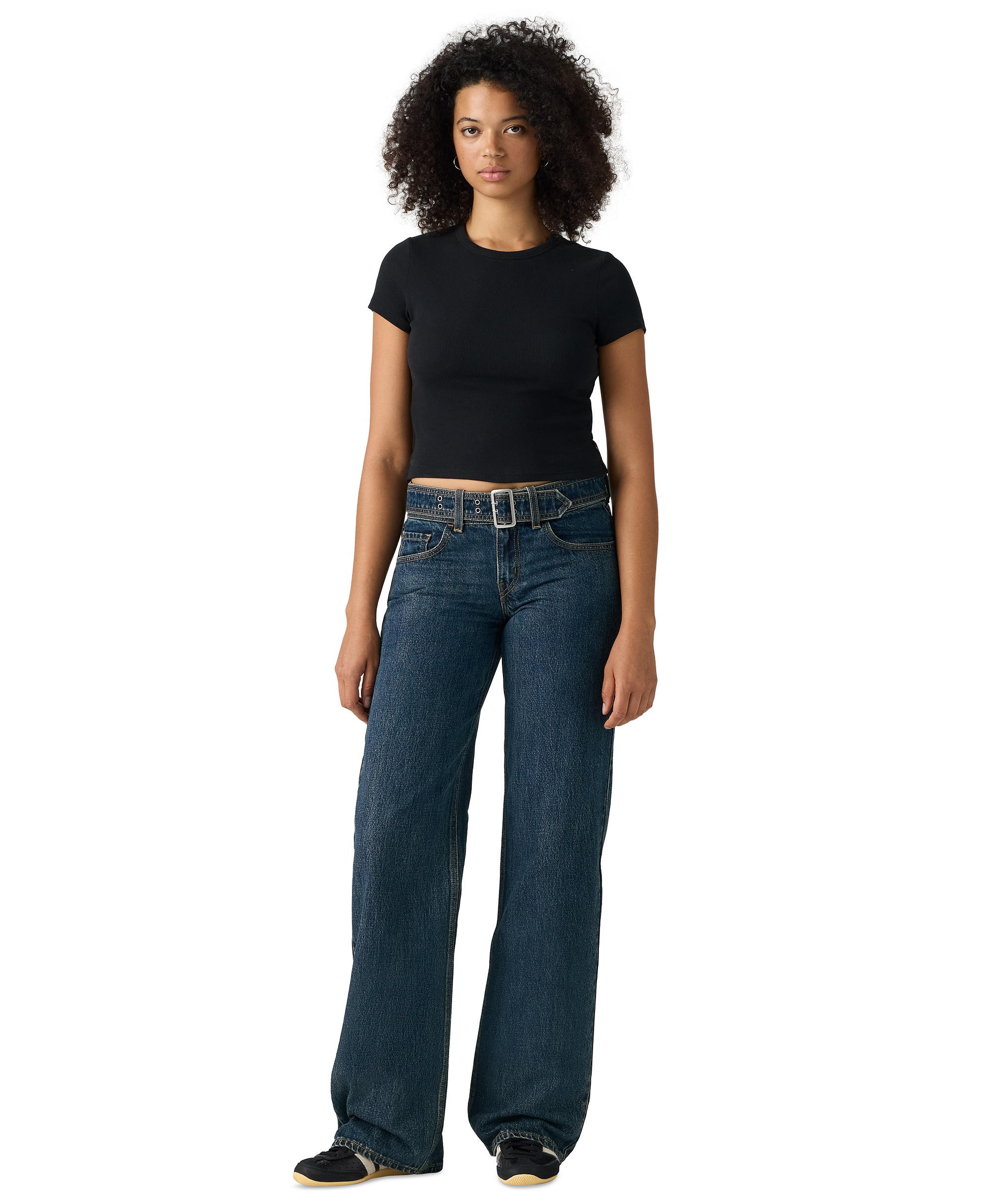 Levi's Women's Belted Superlow Loose Jeans - Silver Lode