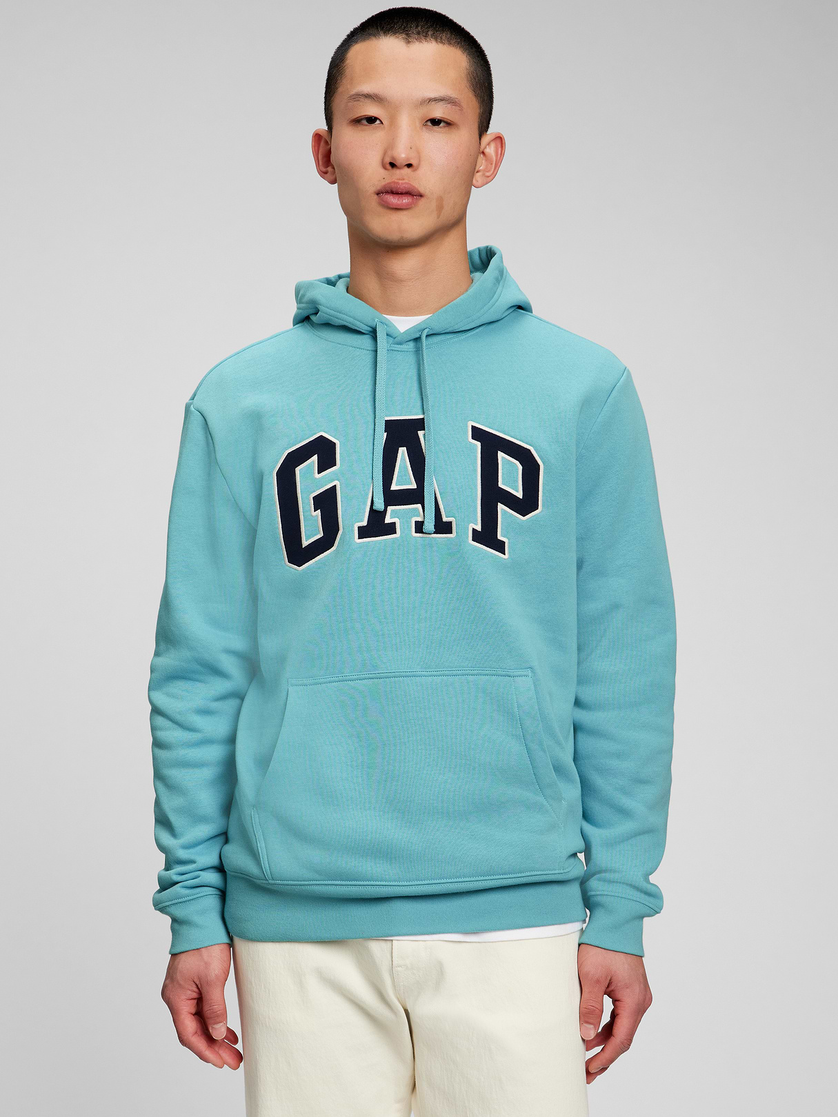 Adult VintageSoft Arch Logo Hoodie - agate blue