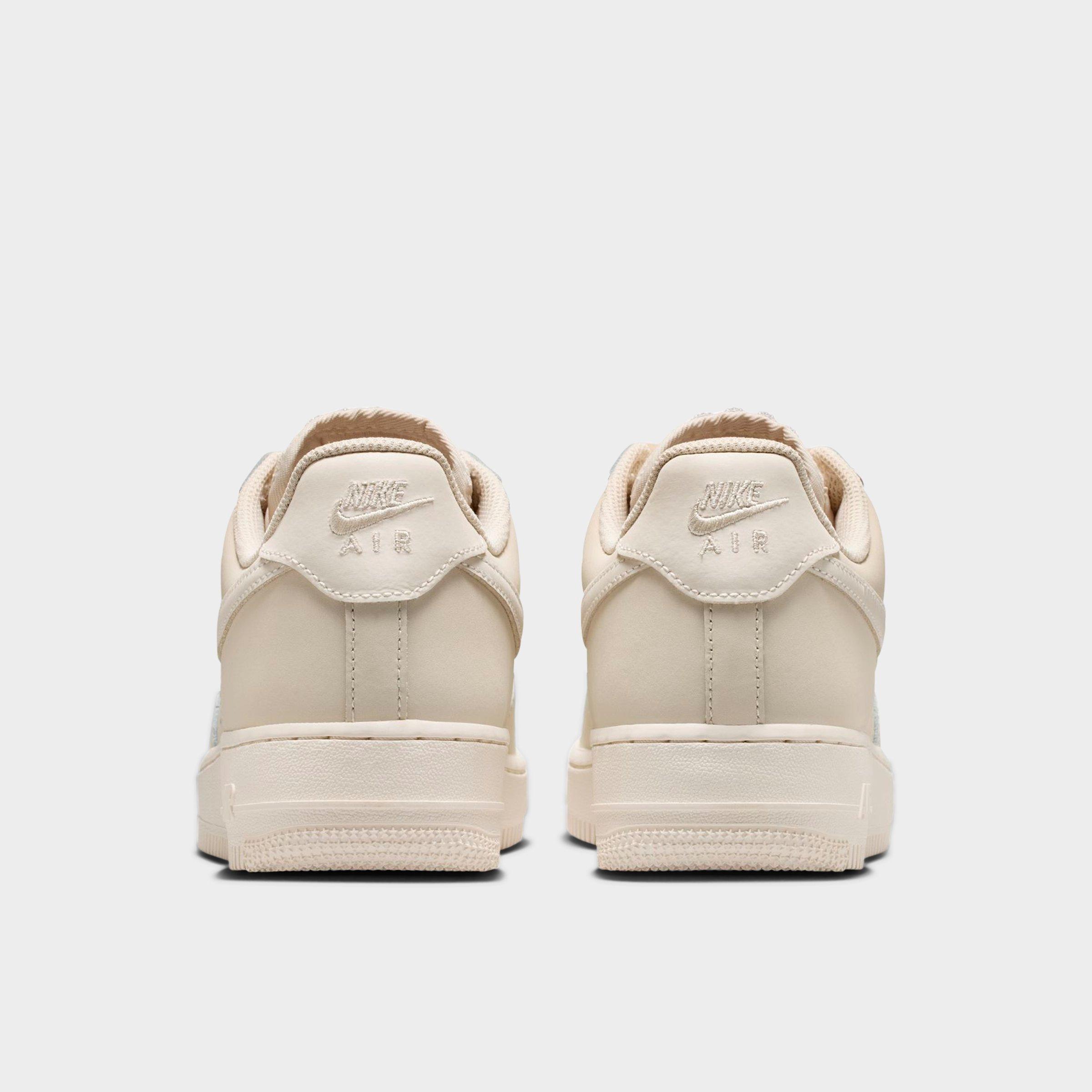 Women's Nithtke Air Force 1 Retro Premium Casual Shoes - Oatmeal/Oatmeal/Pale Ivory - Back view