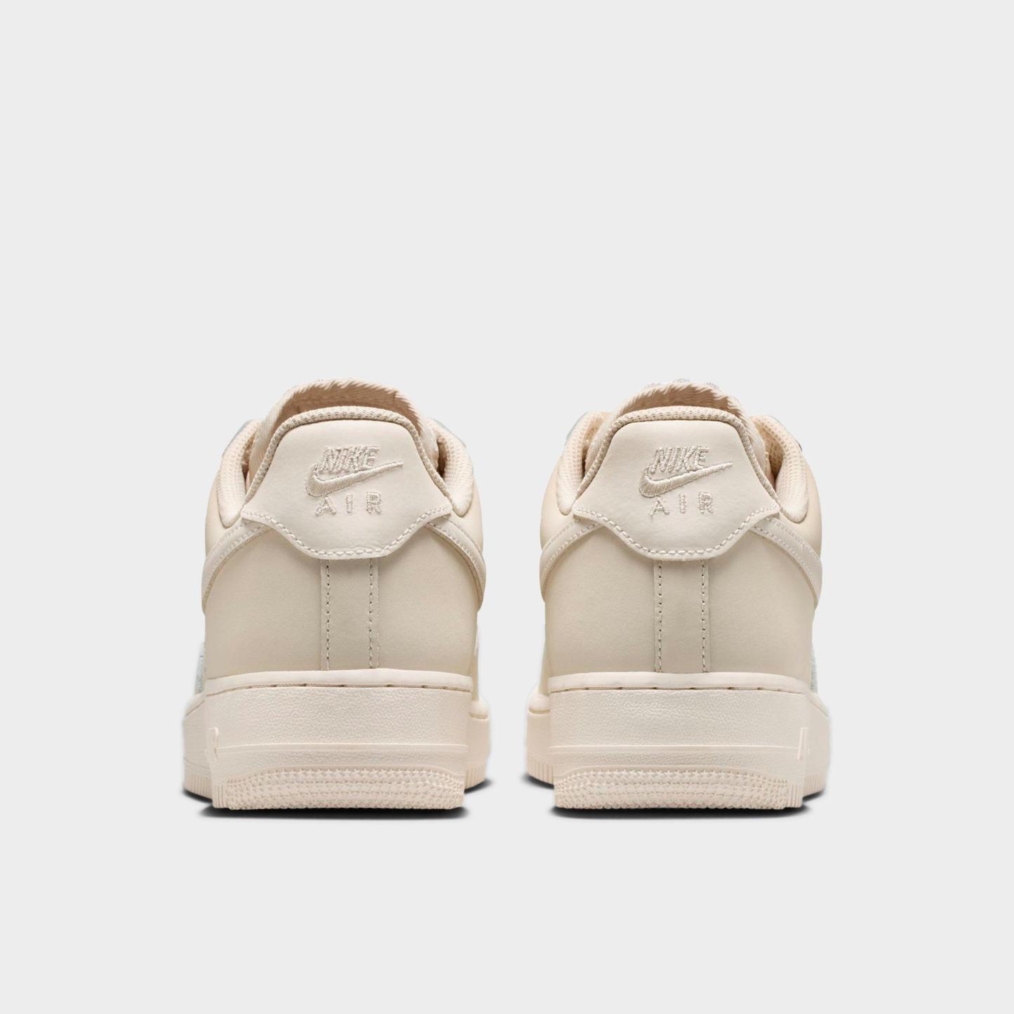 Women's Nithtke Air Force 1 Retro Premium Casual Shoes - Oatmeal/Oatmeal/Pale Ivory - Back view