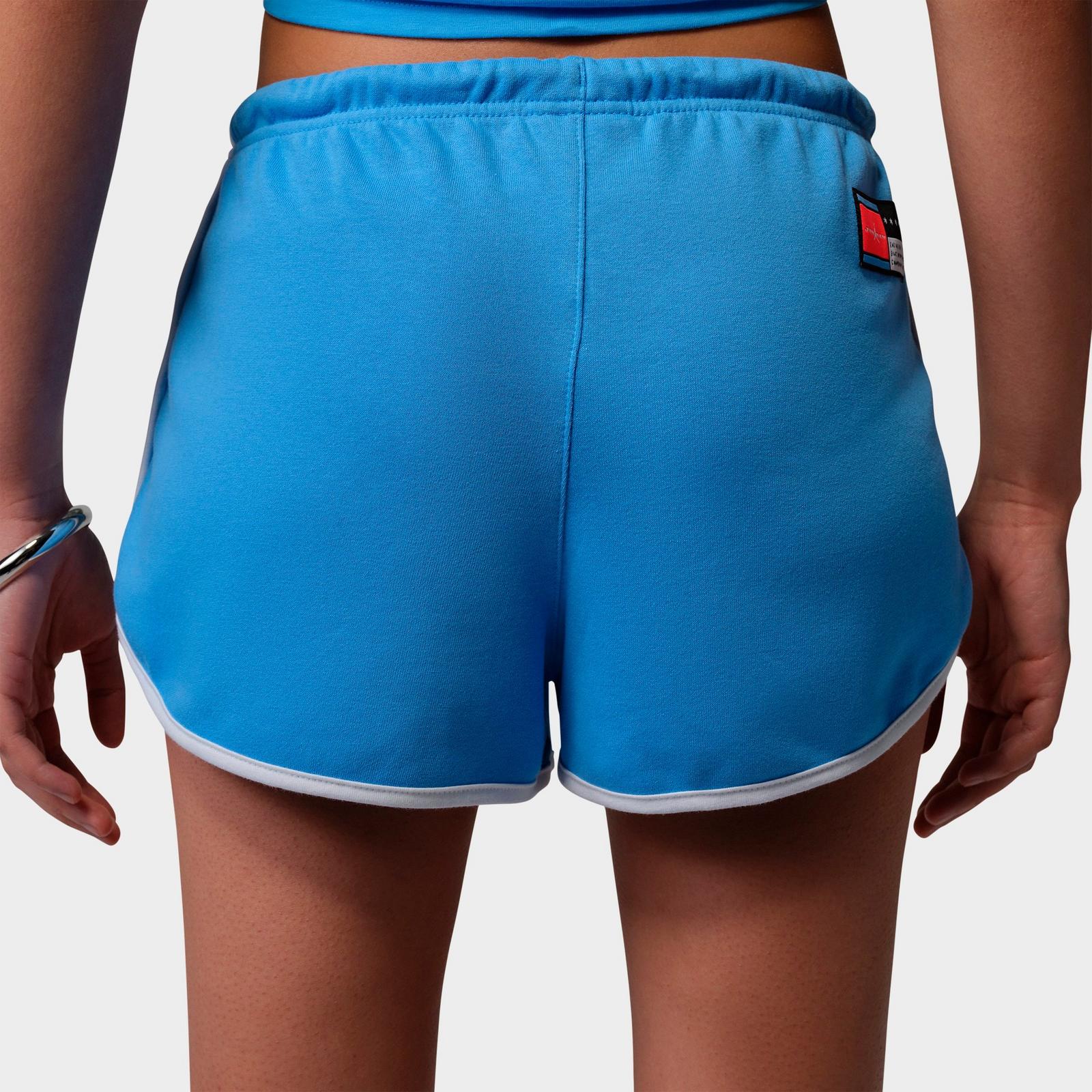 Women's Jordan Brooklyn Fleece Shorts - University Blue/White/Black - view 3