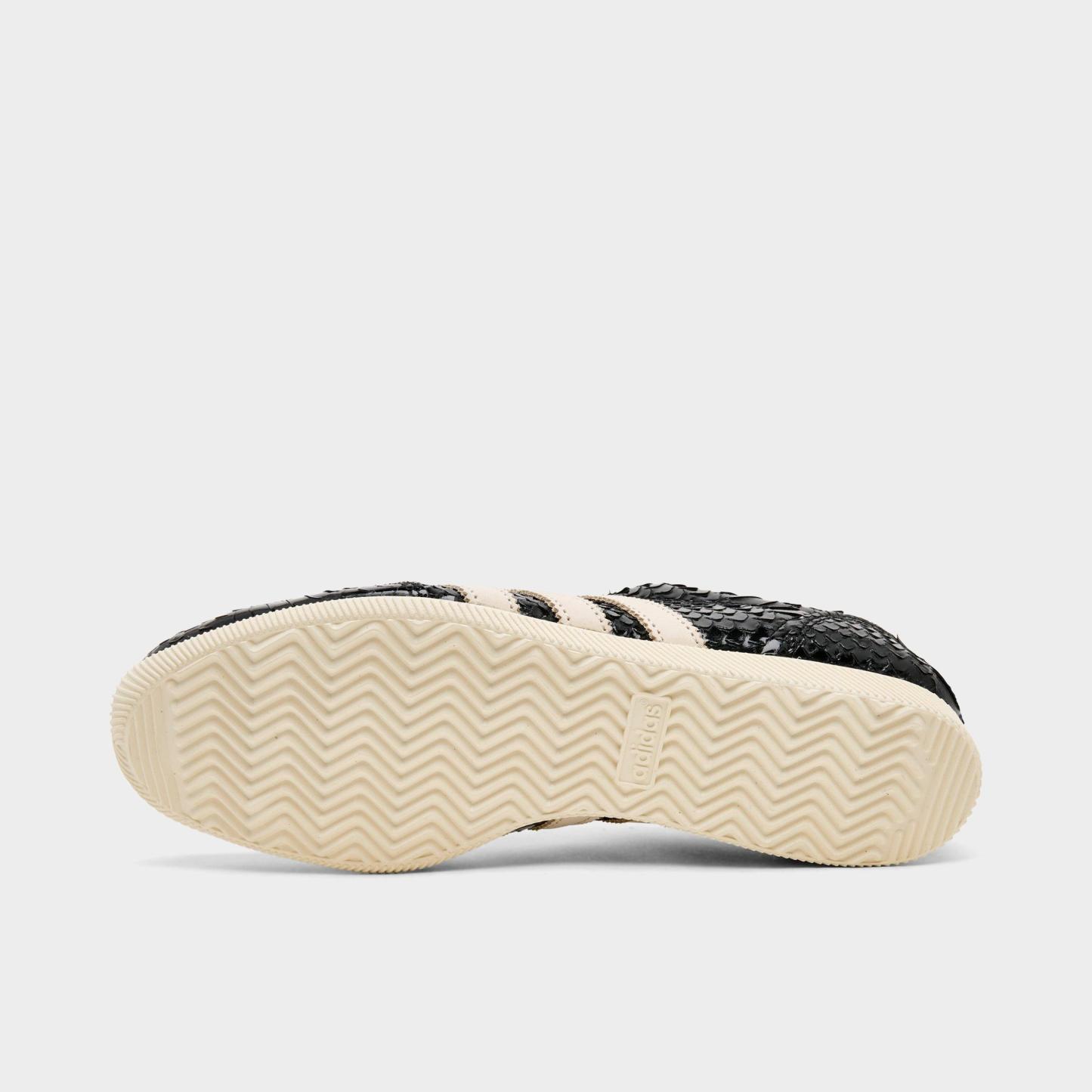 Women's adidas Originals Japan Croc Casual Shoes - Black Patent Leather Croc/Core Black/Off White - Bottom view