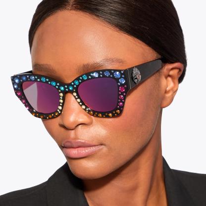 Kurt Geiger London Shorditch Gem Butterfly Sunglasses - Multi Colored - view 2
