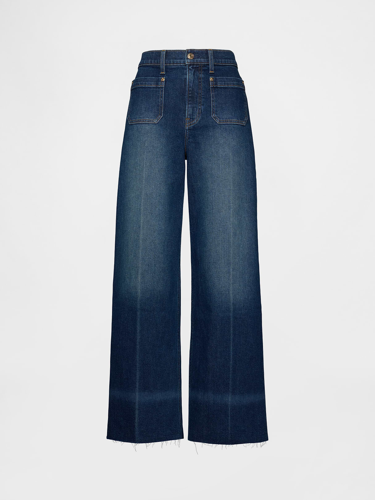 High Rise Stride Wide-Leg Jeans - Medium indigo