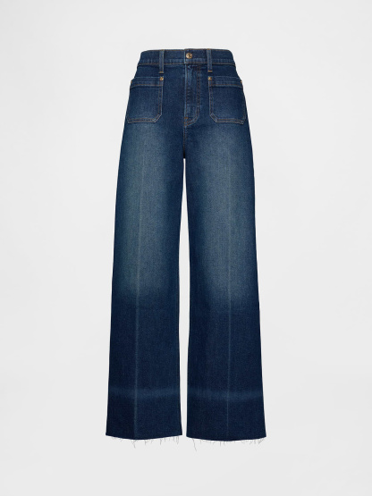 High Rise Stride Wide-Leg Jeans - Medium indigo