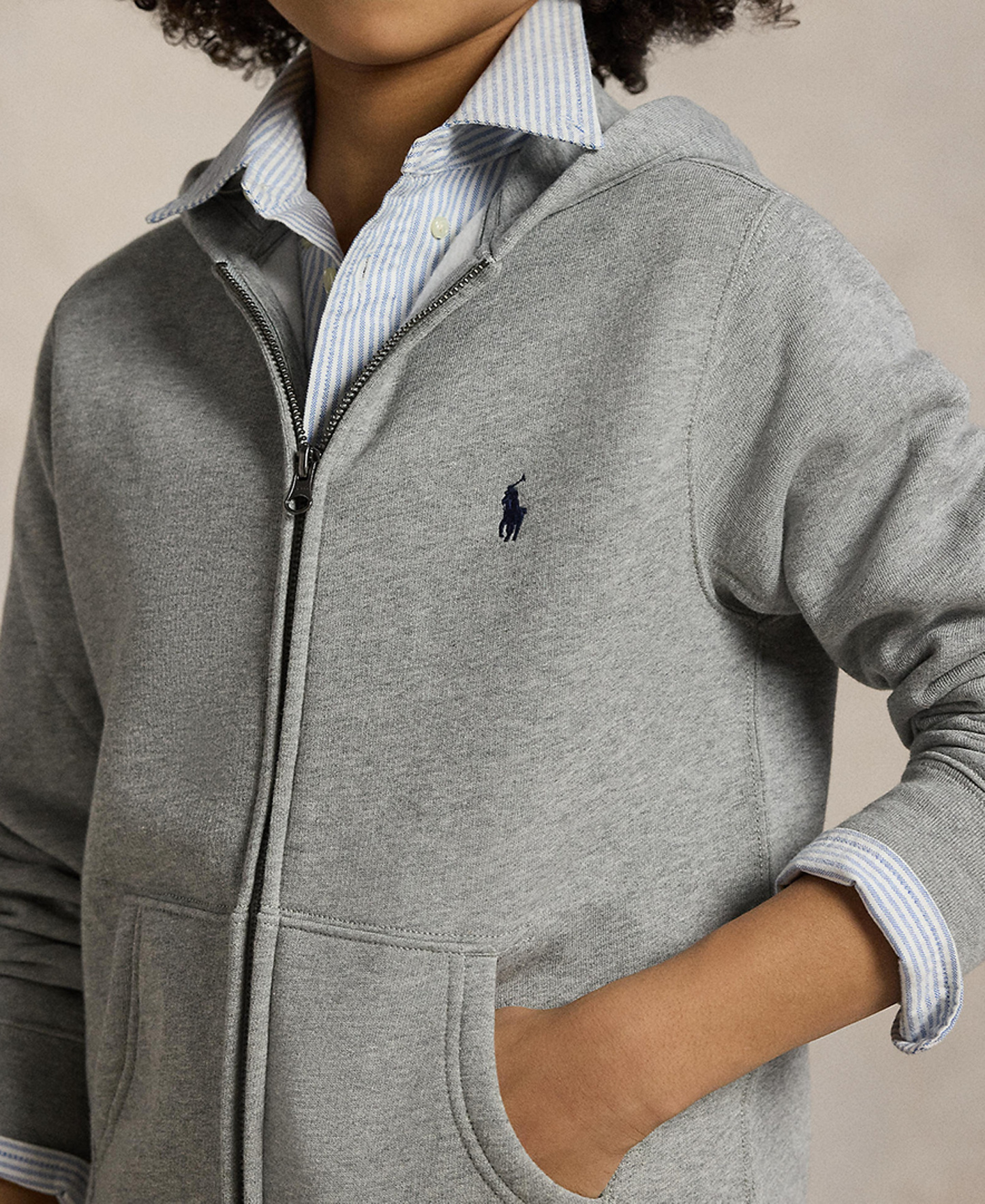 Polo Ralph Lauren 8-20 Boys' Cotton Fleece Zip Up Hoodie - Dark Sport Heather