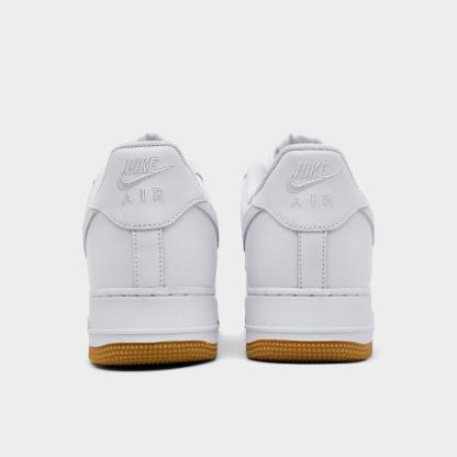 Men's Nithtke Air Force 1 '07 Gum Casual Shoes - White/White/Gum Light Brown - Back view