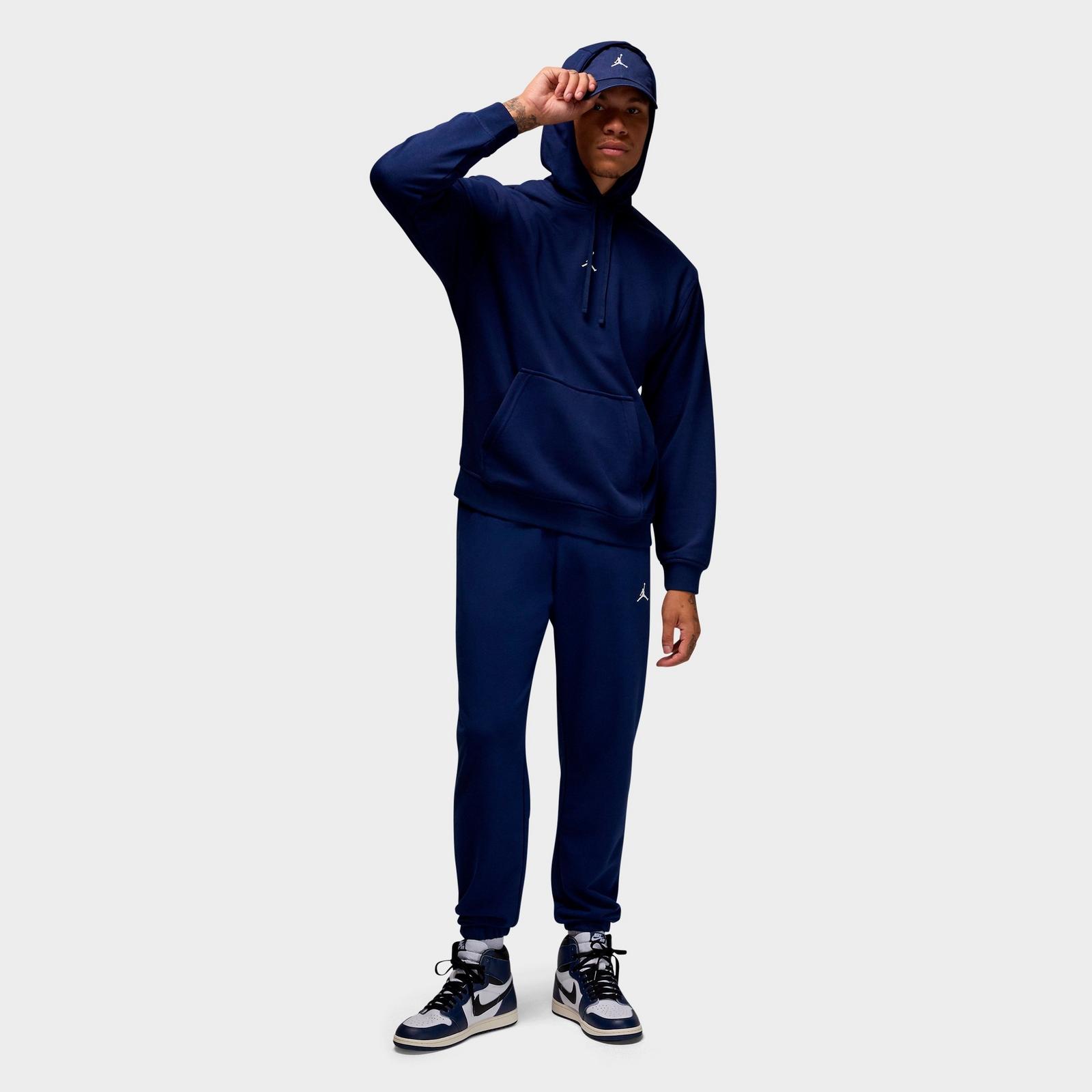 Men's Jordan Dri-FIT Sport Crossover Fleece Jogger Pants - Midnight Navy/White - view 2