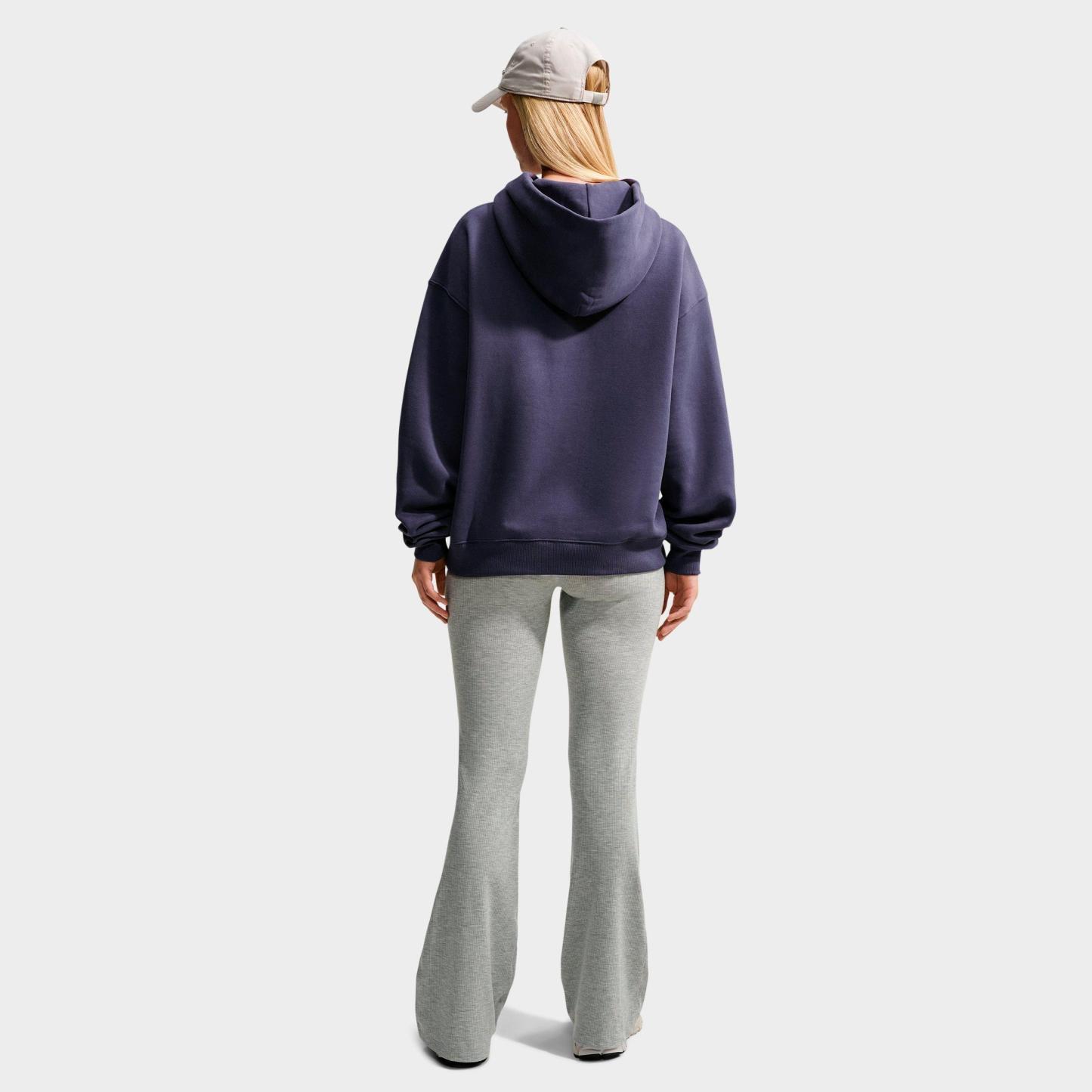 Women's Nithtke Studio Fleece Medium-Weight Camo Oversized Pullover Hoodie - Gridiron/Sail