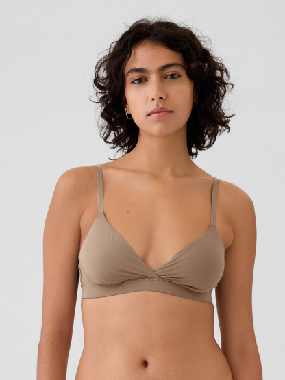 SecondSkin Crossover Bralette - Plymouth rock brown