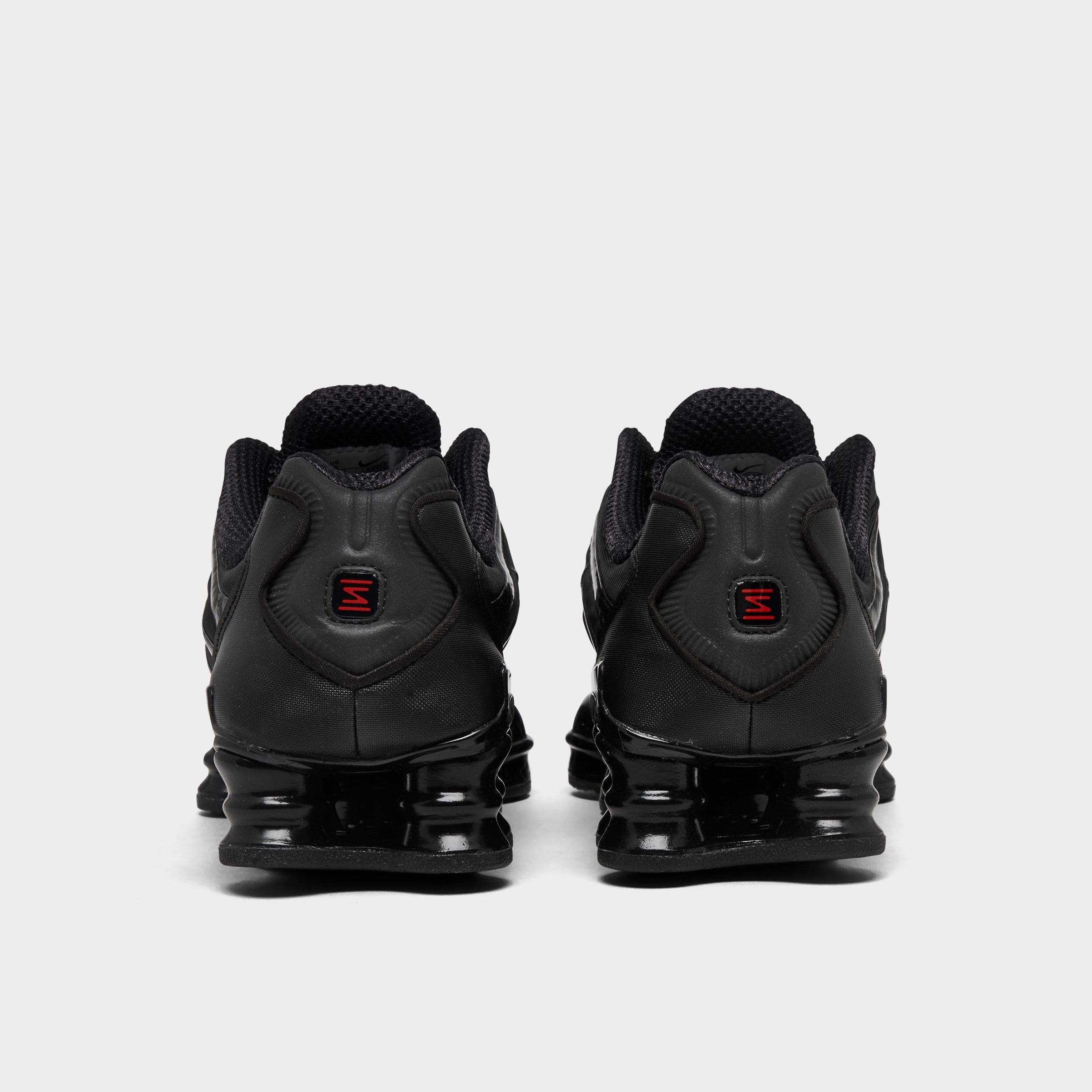 Women's Nithtke Shox TL Casual Shoes - Black/Black/Metallic Hematite/Max Orange - Back view