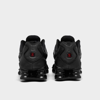 Women's Nithtke Shox TL Casual Shoes - Black/Black/Metallic Hematite/Max Orange - Back view