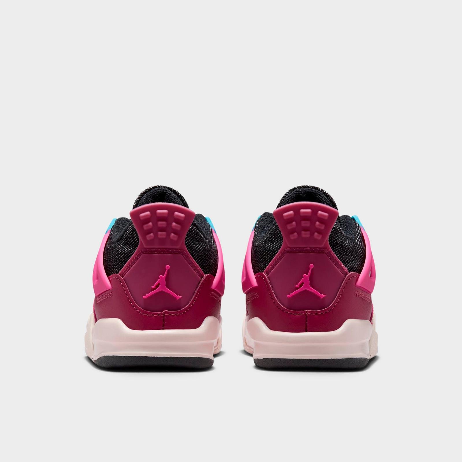 Kids' Toddler Air Jordan Retro 4 Basketball Shoes - Sweet Beet/Desert Pink/Off Noir/Chalk - view 4