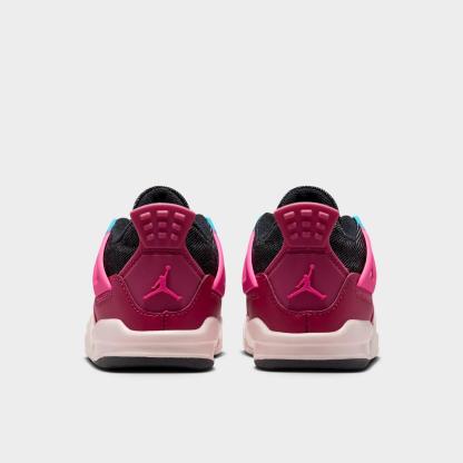 Kids' Toddler Air Jordan Retro 4 Basketball Shoes - Sweet Beet/Desert Pink/Off Noir/Chalk - view 4