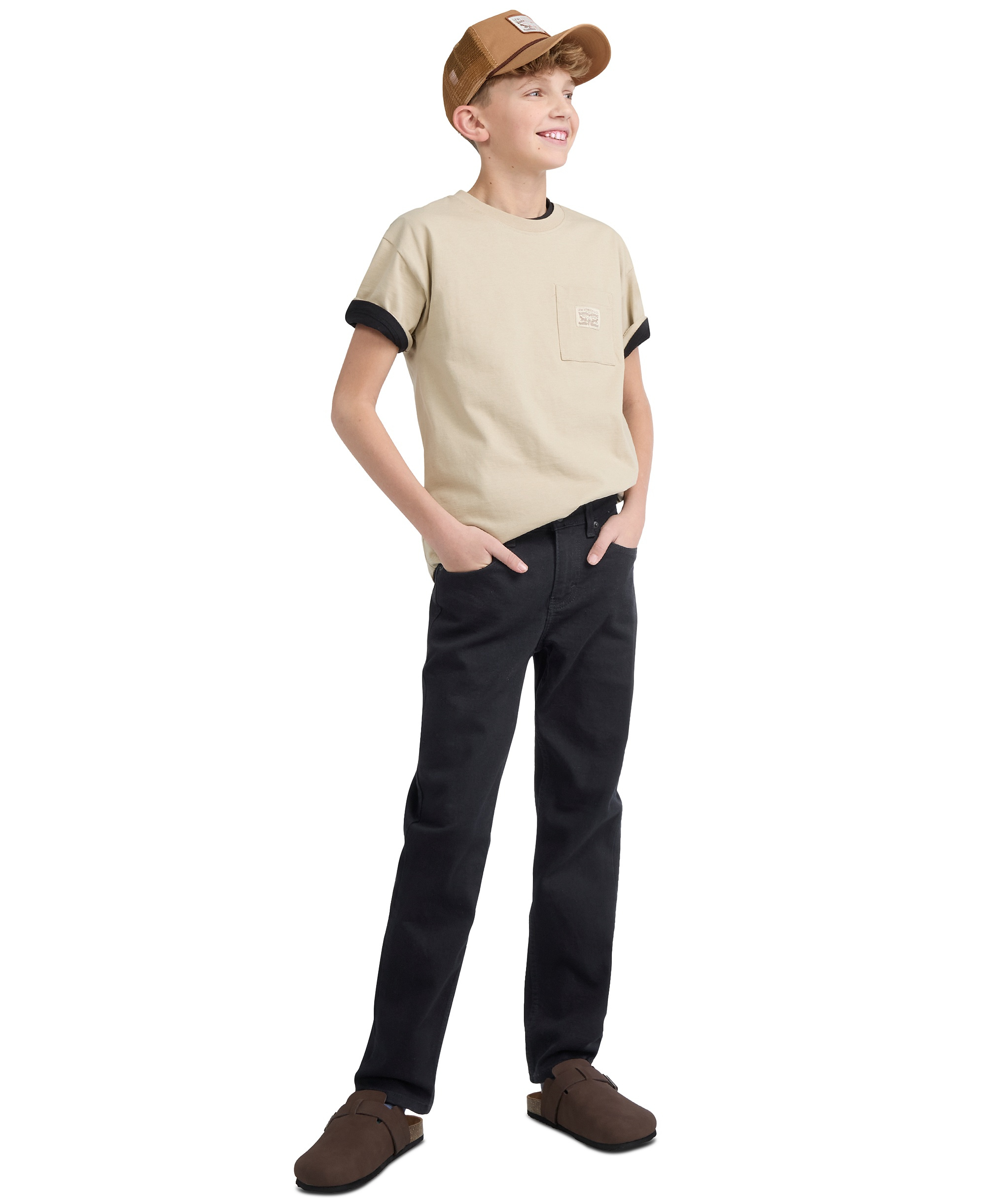 Levi's Boys' 8-20 502™ Taper-Fit Stretch Performance Jeans - Black