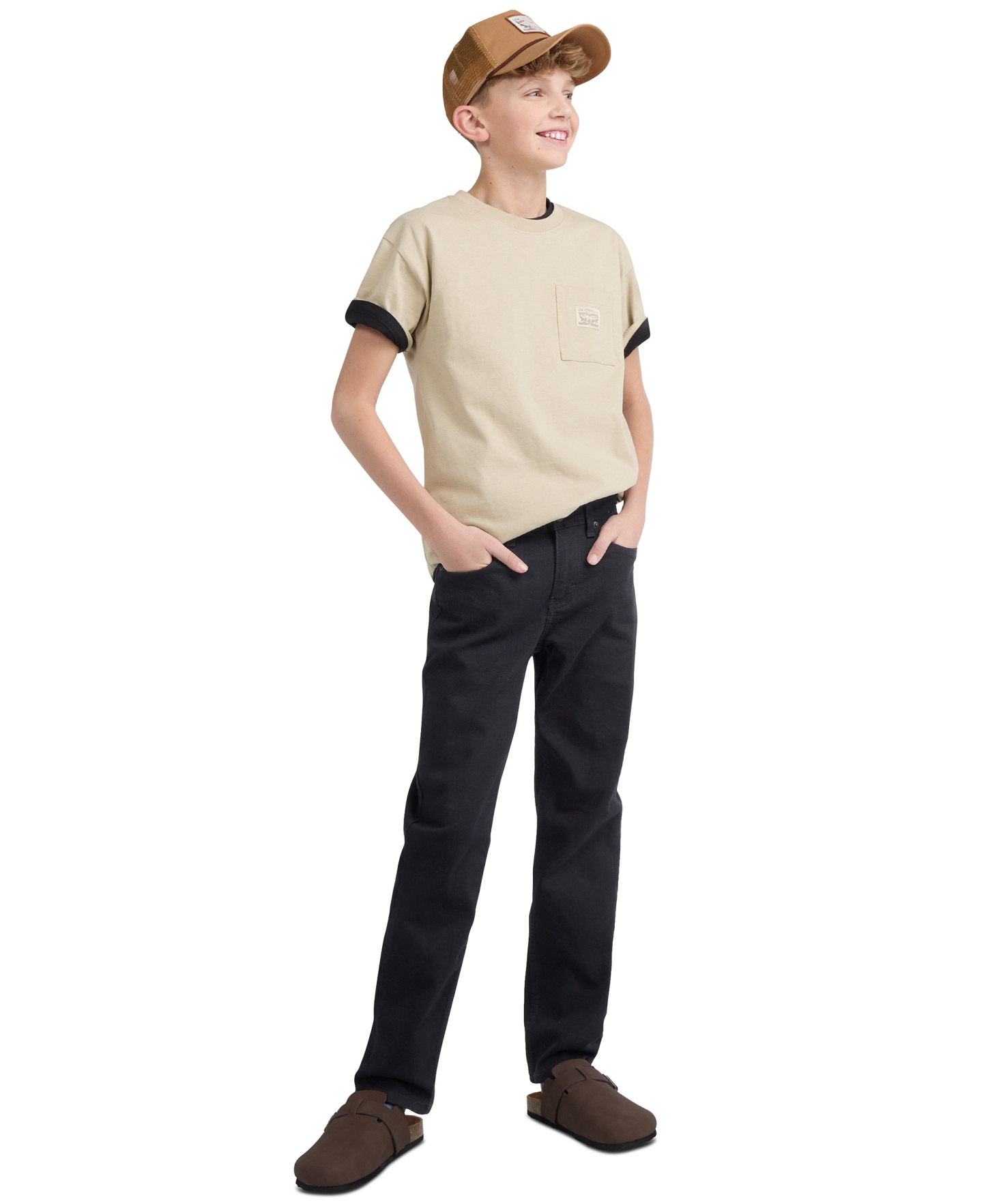 Levi's Boys' 8-20 502™ Taper-Fit Stretch Performance Jeans - Black