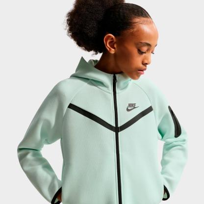 Girls' Big Kids' Nithtke Sportswear Tech Fleece Full-Zip Hoodie - Barely Green/Black/Black