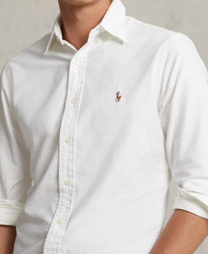 Polo Ralph Lauren Men's Classic-Fit Plaid Brushed Oxford Shirt - White