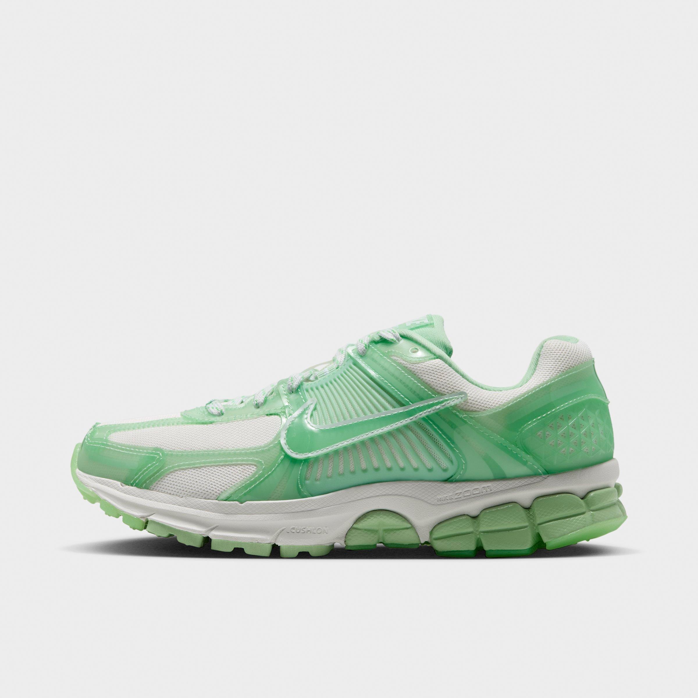 Women's Nithtke Zoom Vomero 5 Casual Shoes - Part 1 - Sail/Barely Green/Pink Rise/Cucumber Calm - Left shoe facing left. Outside of the shoe.