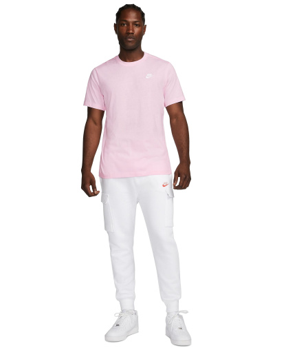 Nike Men's Sportswear Club Crewneck T-Shirt - Pink Foam/White