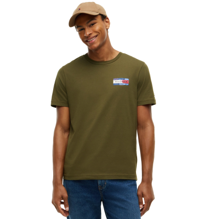 Tommy Hilfiger Men's Brand Love Back Flag Graphic T-Shirt - Huntsman Green