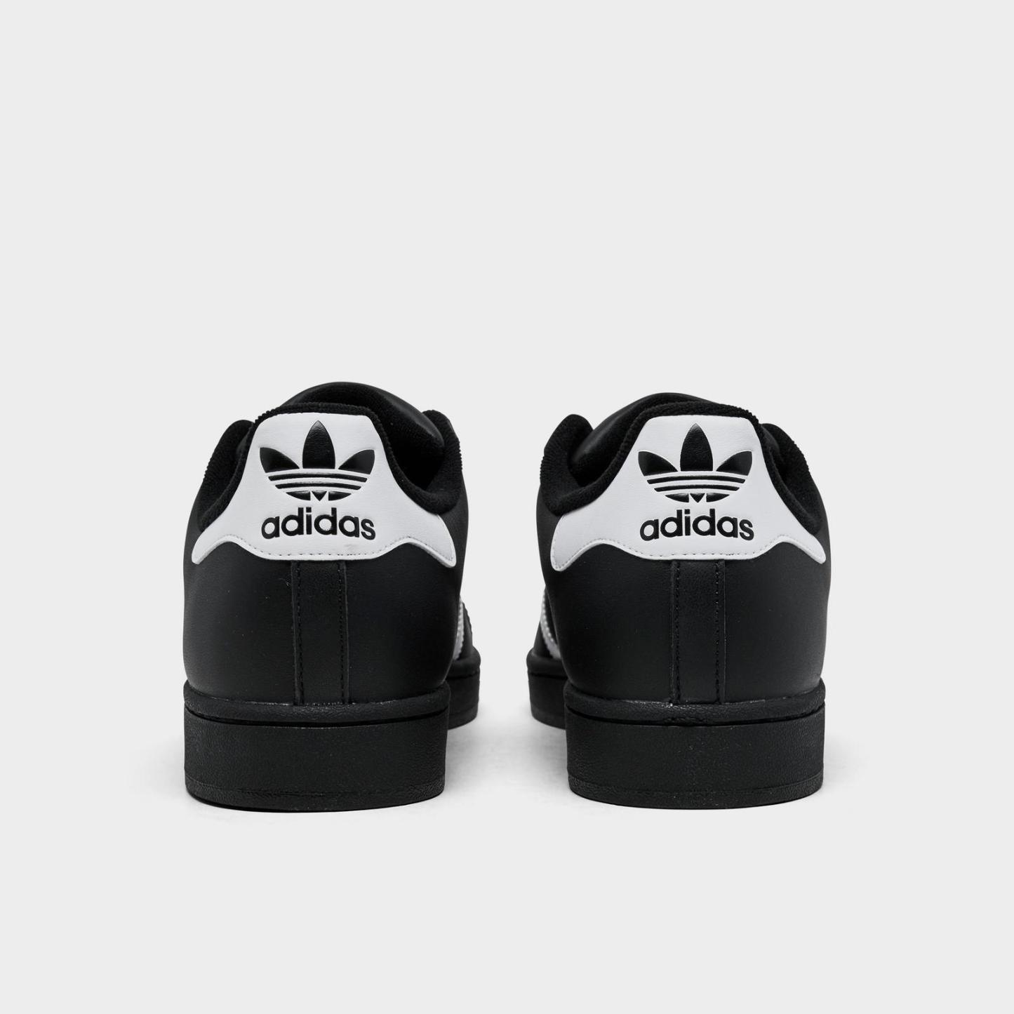 Men's adidas Originals Superstar II Casual Shoes - Black/White/Black - view 4