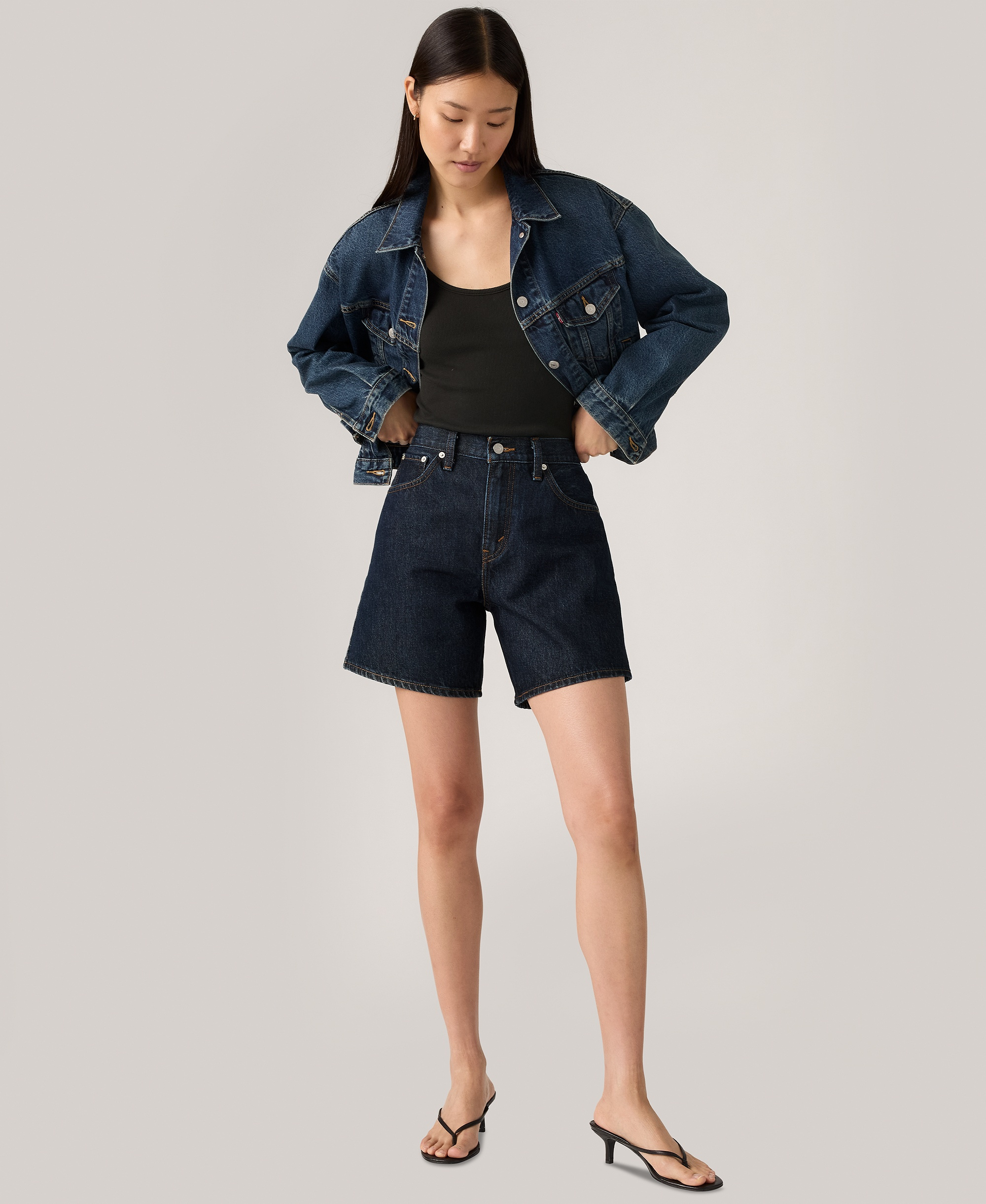 Levi's Premium Women's High-Rise Baggy Denim Shorts - Remember T