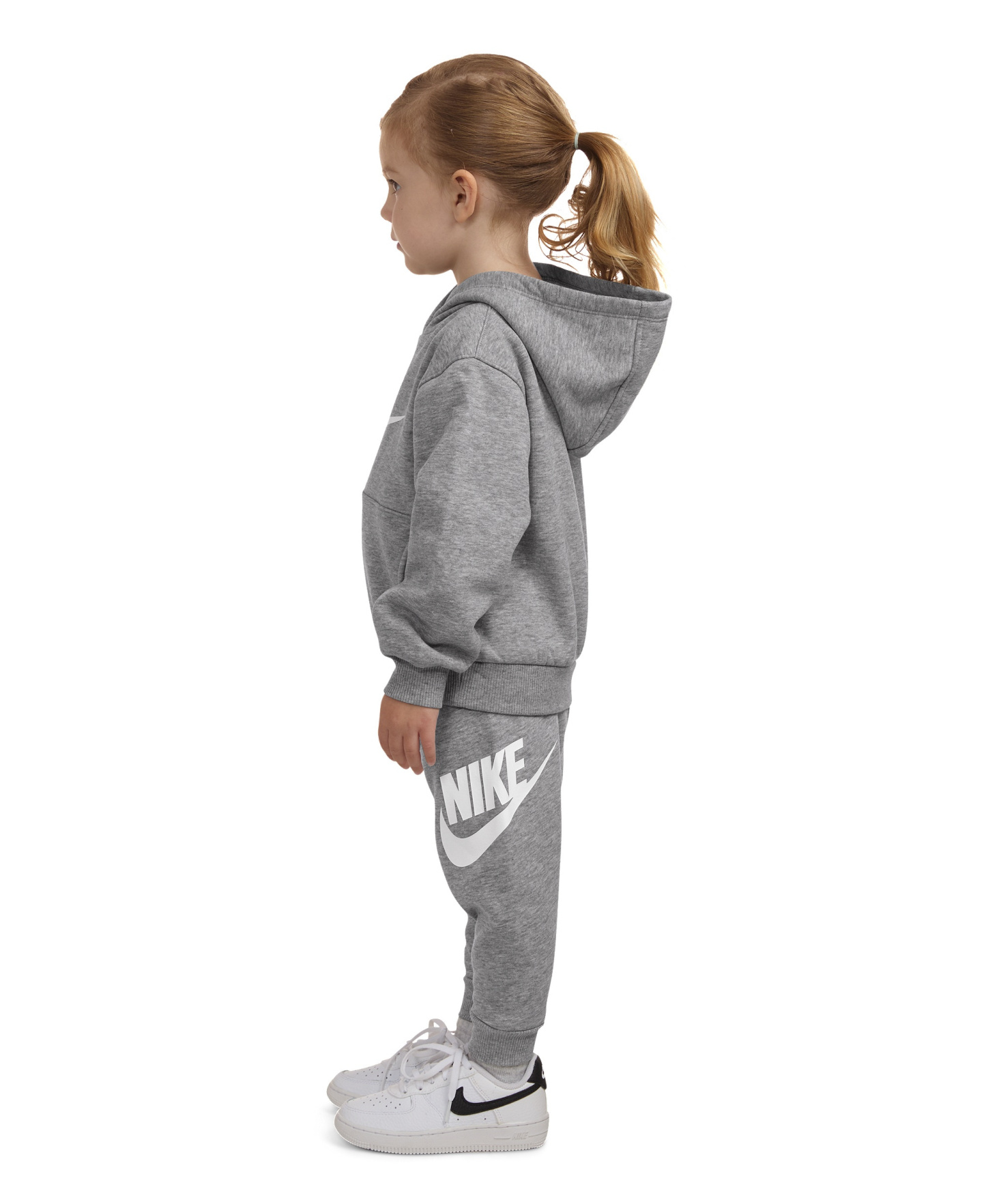 Nike Toddler Boys' and Girls' 2T-4T Club Fleece Long-Sleeve Hoodie and Pants, 2-Piece Set - Dark Gray Heather