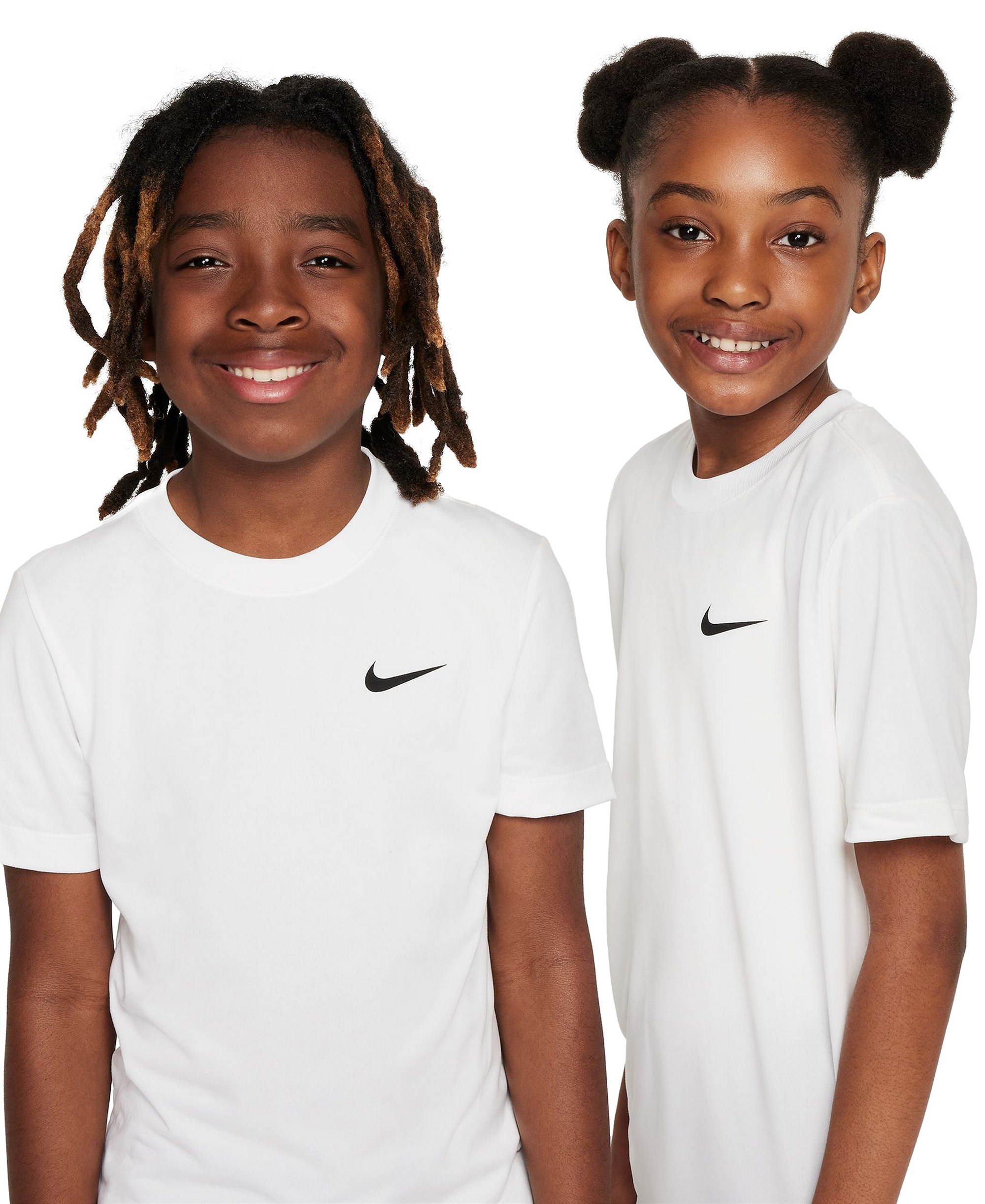 Nike Boys' and Girls' 6-20 Legend Dri-FIT Logo Graphic T-Shirt - White