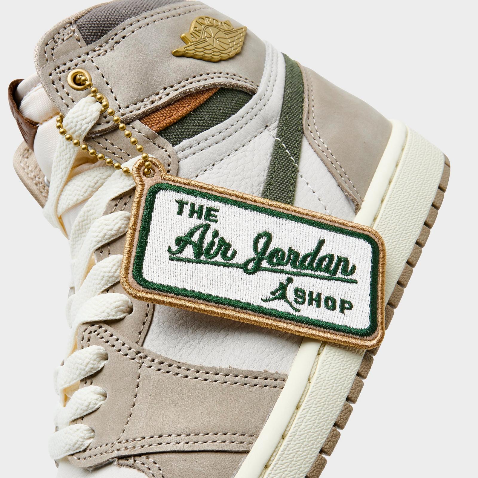 Women's Air Jordan Retro 1 High OG Casual Shoes - Khaki/Multi-Color/Sail/Cargo Khaki/Coconut Milk/Pecan - view 3