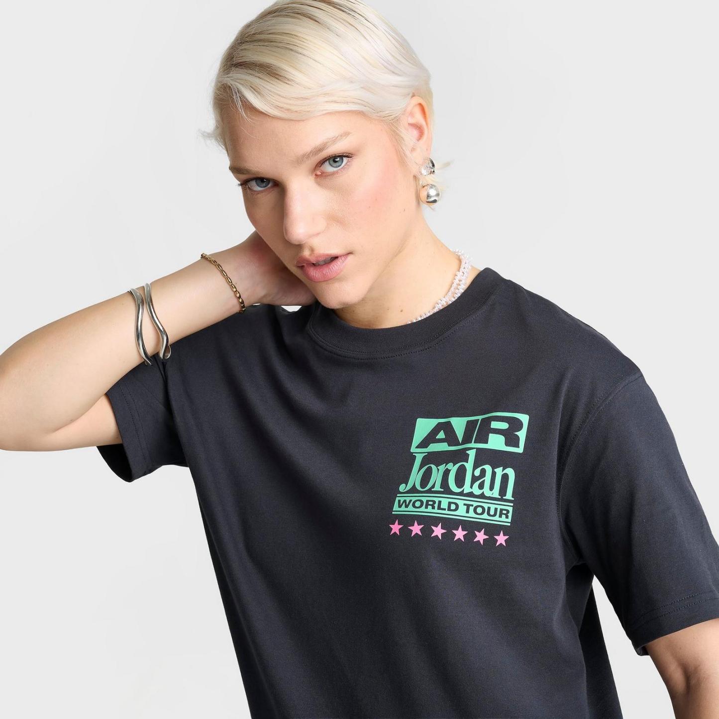 Women's Air Jordan World Tour Girlfriend T-Shirt - Off Noir - view 6