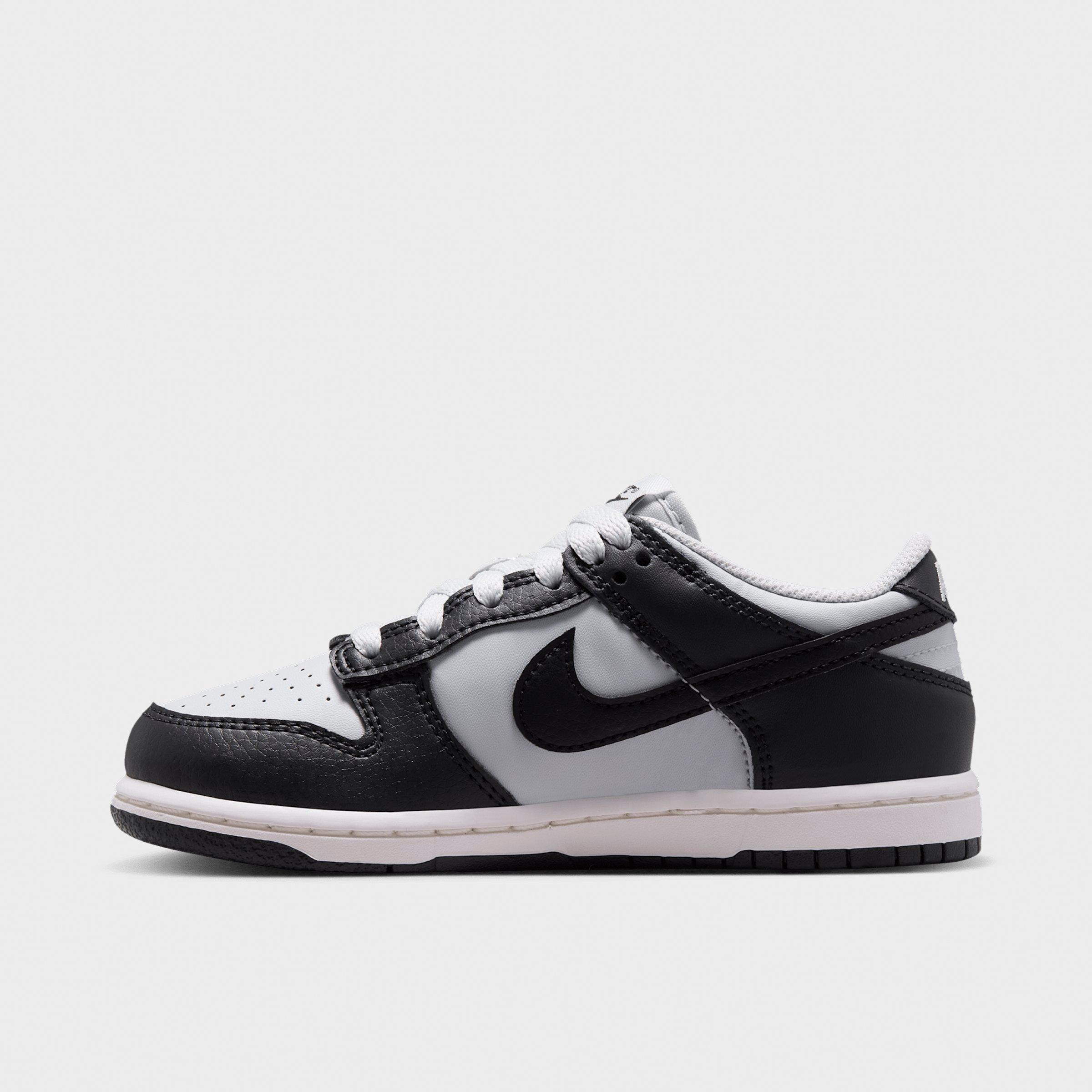 Little Kids' Nithtke Dunk Low Casual Shoes - Part 1 - Off Noir/Phantom/Sail/Black - Left shoe facing left. Outside of the shoe.