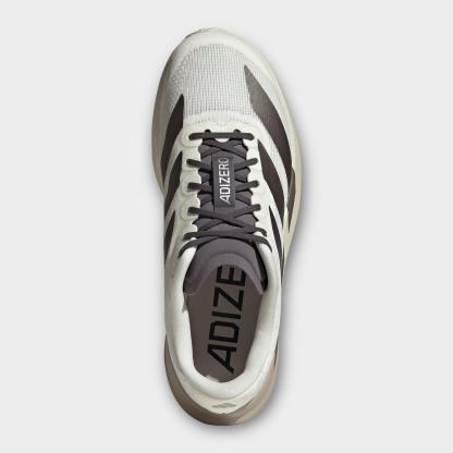Men's adidas Adizero EVO SL Running Shoes - Part 1 - Off White/Aurora Coffee Metallic/Matte Silver - Top view