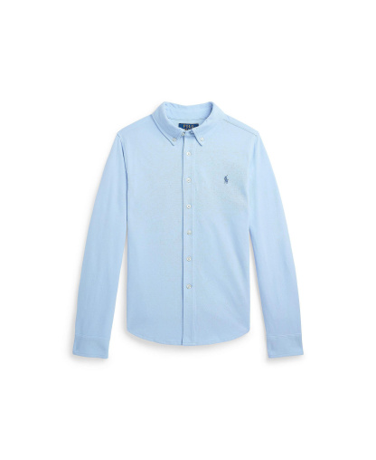 Polo Ralph Lauren Big Boys Featherweight Cotton Mesh Shirt - Estate Blue