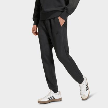 Men's adidas Essentials 3-Stripes Fleece Jogger Pants - Black/Black