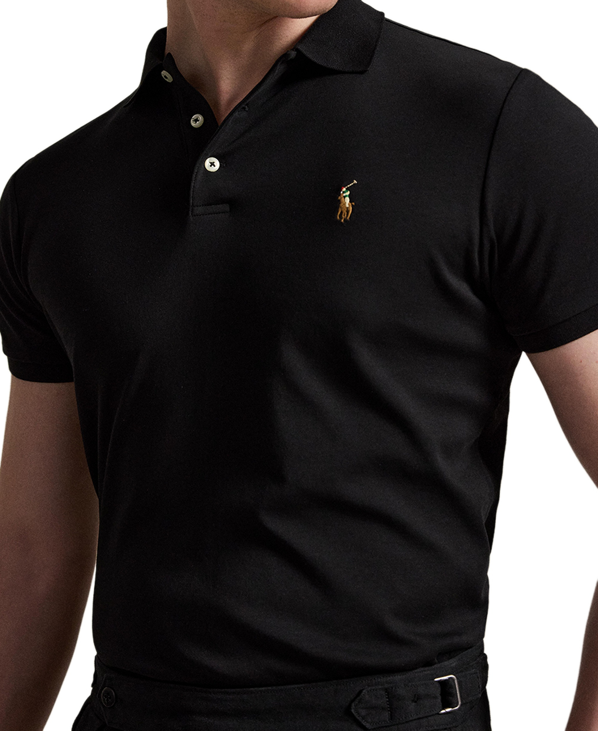 Polo Ralph Lauren Men’s Slim-Fit Soft Cotton Polo Shirt - Polo Black