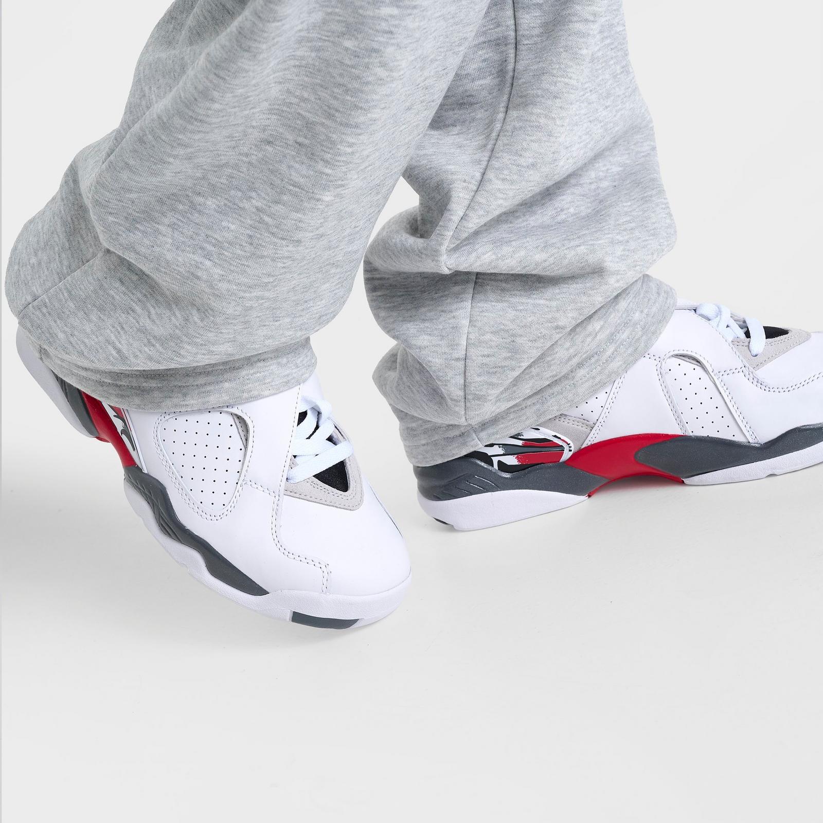 Big Kids' Jordan Swoosh Arch Fleece Sweatpants - Light Grey Heather - view 6