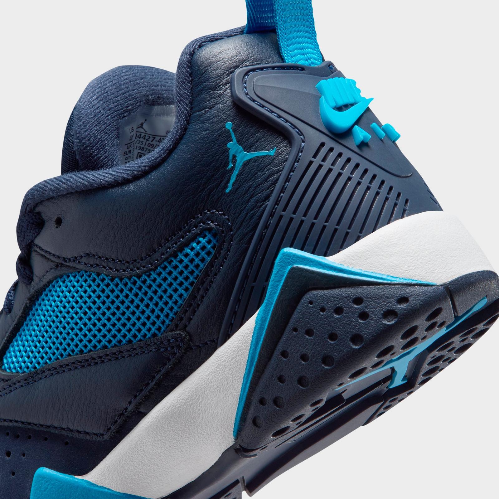 Big Kids' Air Jordan MVP 92 Basketball Shoes - Obsidian/White/Dark Powder Blue - view 3