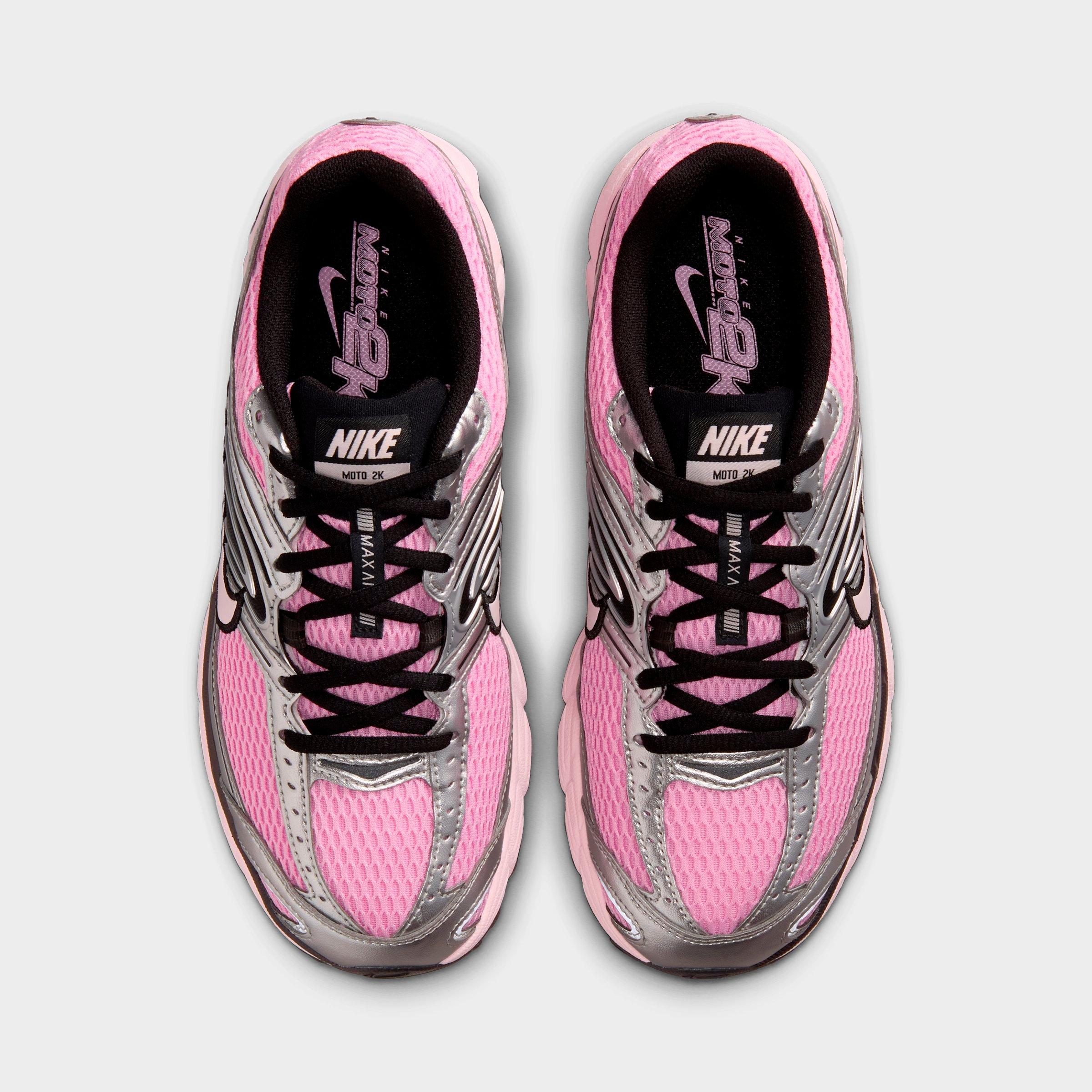 Women's Nithtke Air Max Moto 2K Casual Shoes - Part 2 - Pink Rise/Metallic Silver/Black/Pearl Pink - Top view